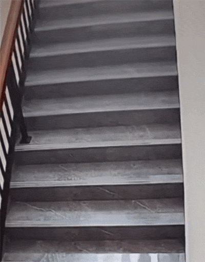 美女下楼梯时摔倒爬下来，先拿手机发个朋友圈